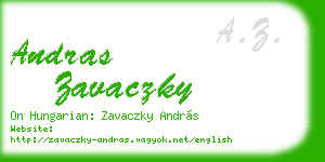 andras zavaczky business card